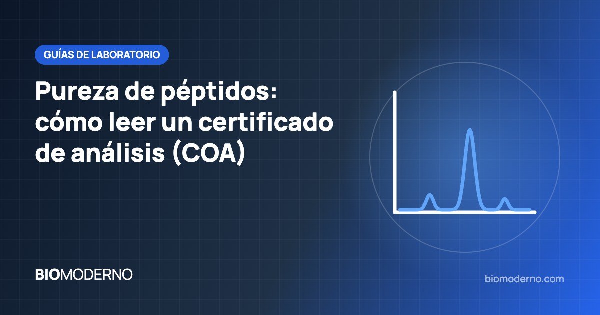 Pureza de péptidos: cómo leer un certificado de análisis (COA)