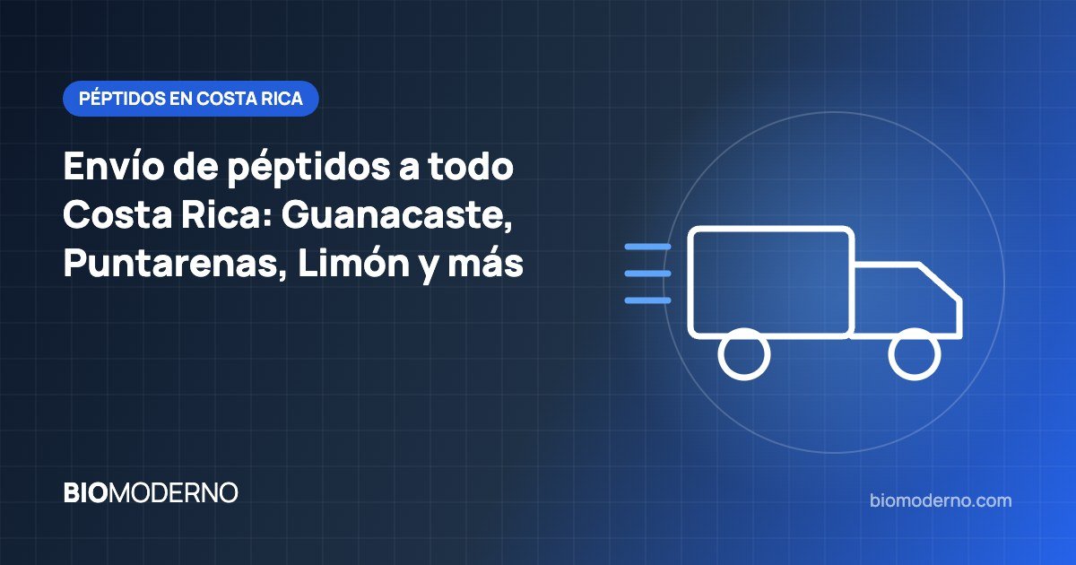 Envío de péptidos a todo Costa Rica: Guanacaste, Puntarenas, Limón y más