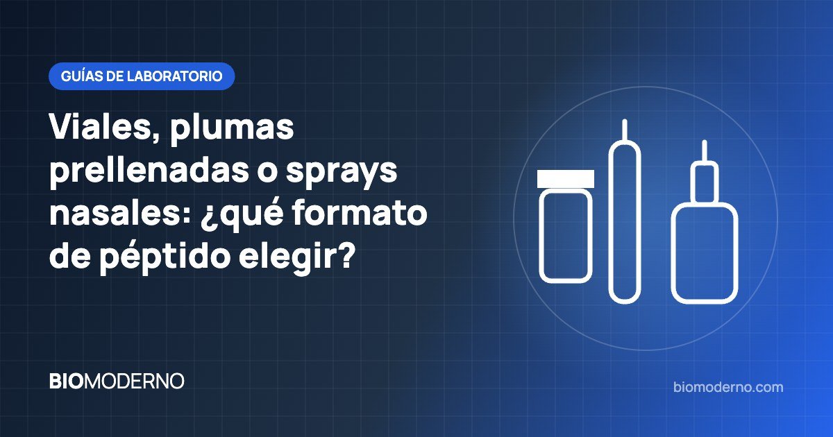 Viales, plumas prellenadas o sprays nasales: ¿qué formato de péptido elegir?